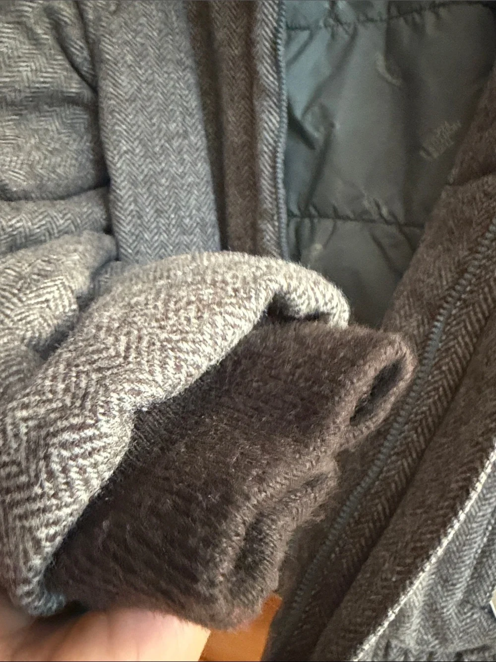 Vintage 1980s The North Face Made USA Wool Herringbone Jacket